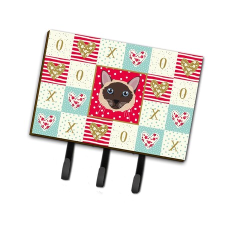 Carolines Treasures 6 x 2 x 9 in. Siamese Traditional Cat Love Leash or Key Holder CK5163TH68
